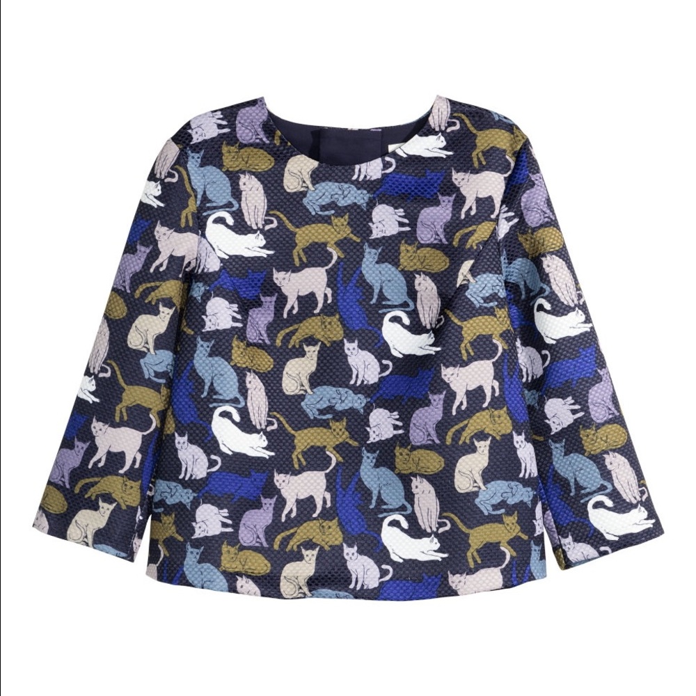 3/4 Sleeve Cat Blouse